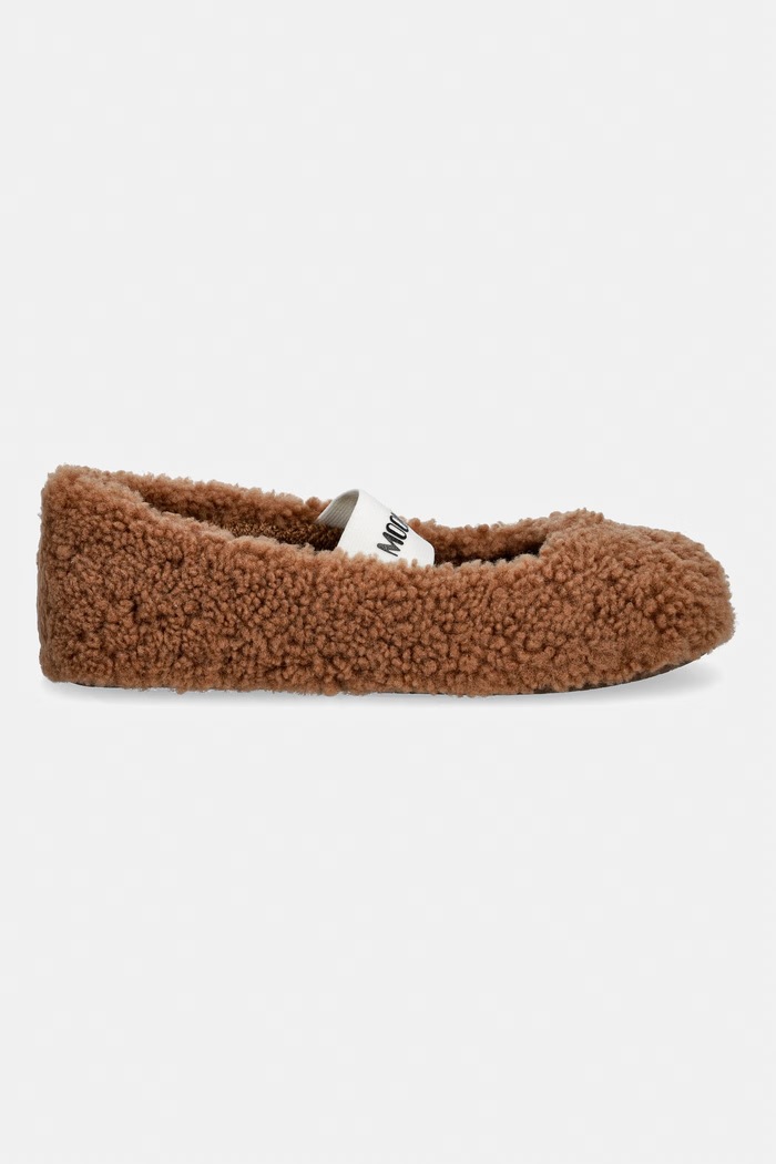 Moon Boot balerini MB SHEARLING BALLERINA 80D2400010.M008 maro SS26