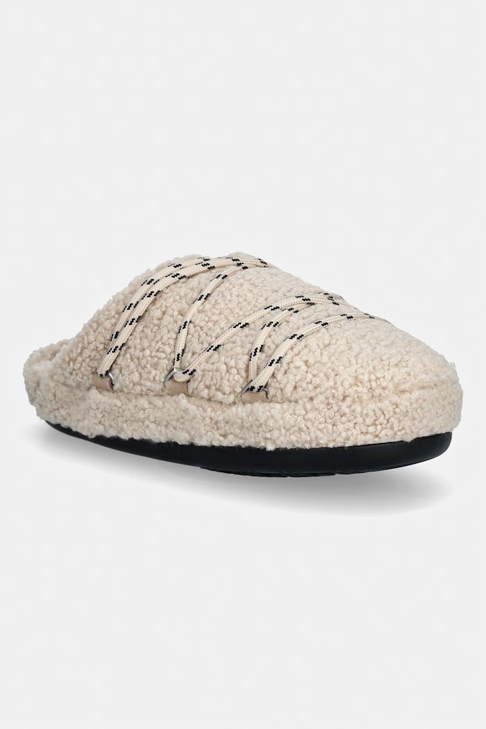 Moon Boot papuci de casă MB TEDDY SLIPPER bej 80D2410040.L026