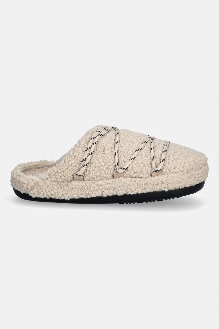 Moon Boot papuci de casă MB TEDDY SLIPPER 80D2410040.L026 bej SS26