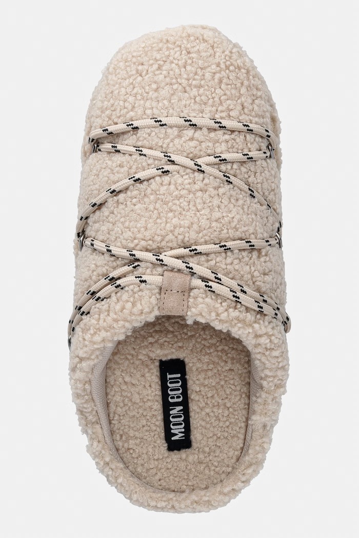 Moon Boot papuci de casă MB TEDDY SLIPPER bej 80D2410040.L026