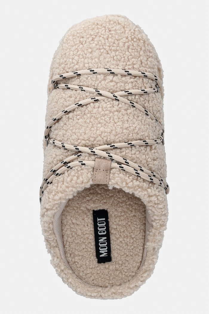 Moon Boot papuci de casă MB TEDDY SLIPPER bej 80D2410040.L026