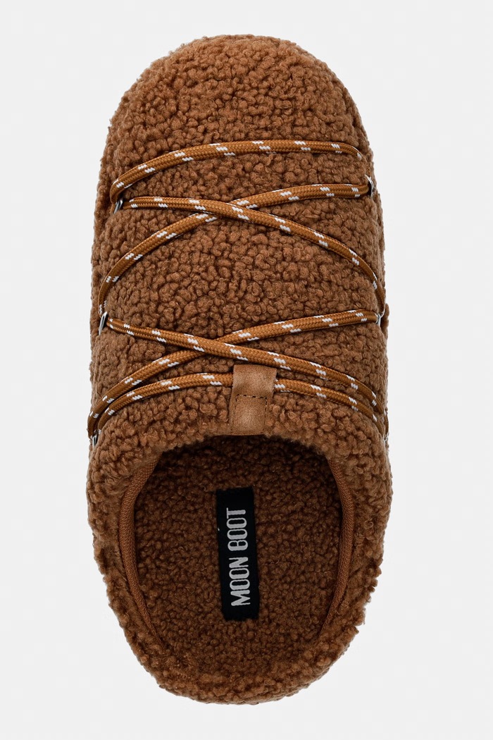 Moon Boot papuci de casă MB TEDDY SLIPPER maro 80D2410040.M008