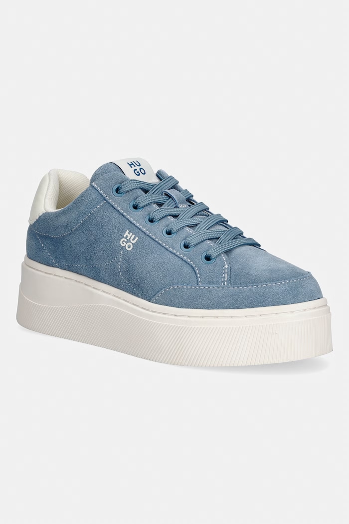 HUGO Lyzz Plt sneakers pentru femei, din piele întoarsă albastru 50563581.442