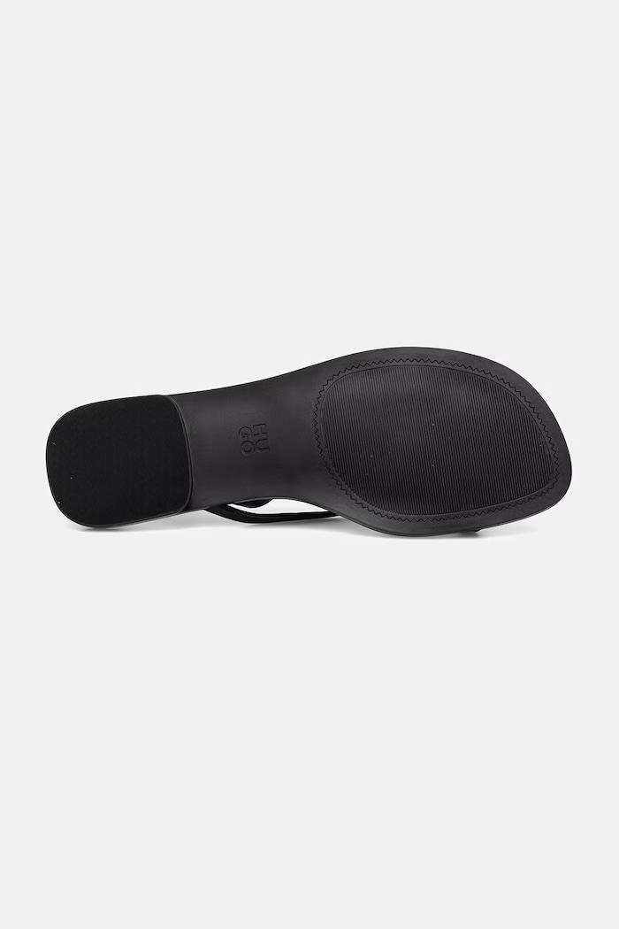 HUGO sandale femei din piele Amaryl negru 50567184.001