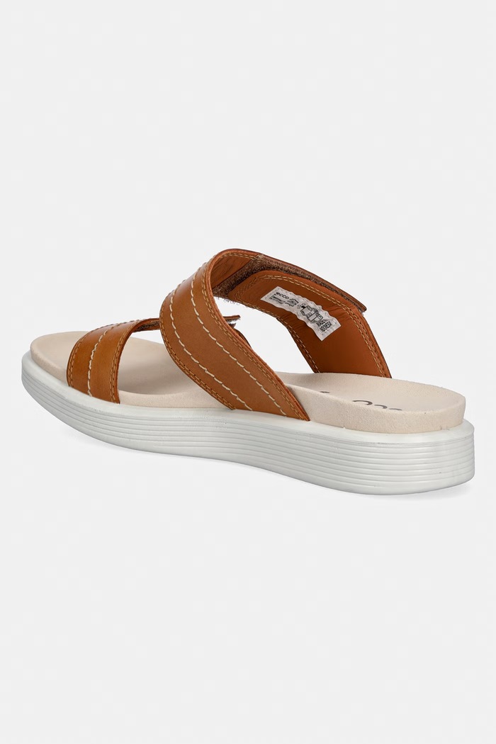 Obuv Kožené šľapky Ecco Soft Sandal W 238833.56770 hnedá