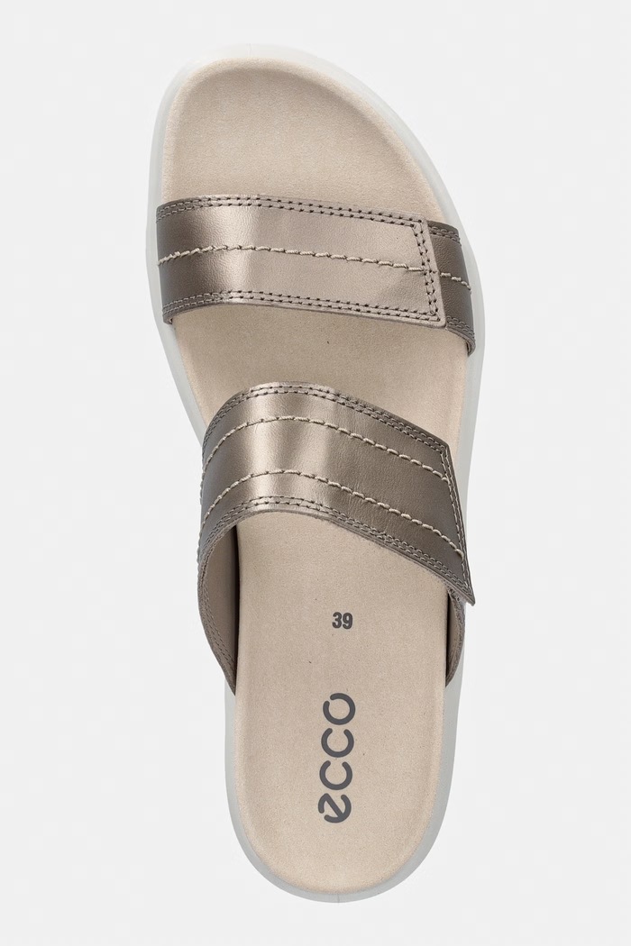 Ecco šľapky dámske kožené Soft Sandal W béžová 238833.61652