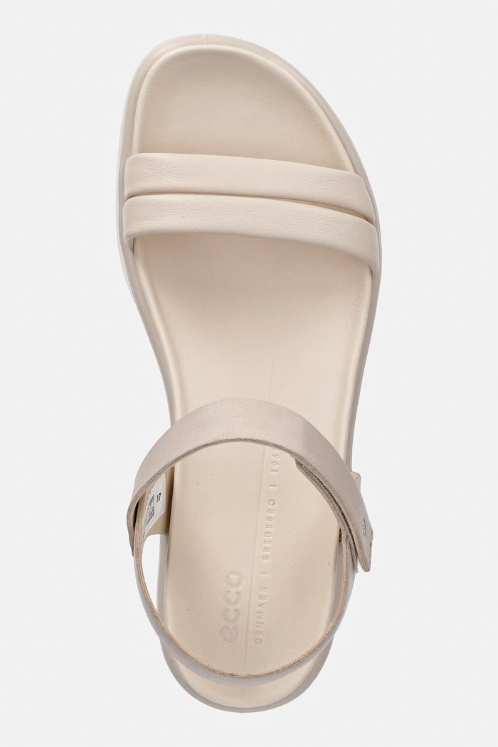Ecco sandali in pelle Flowt Wedge LX W beige 273303.59113