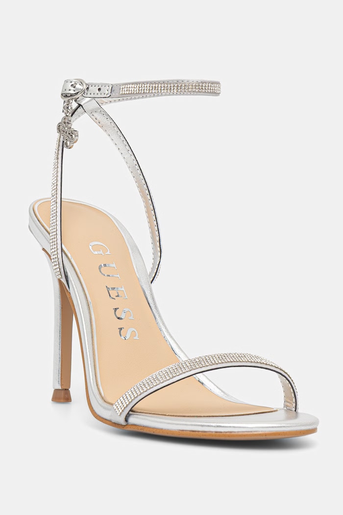 Guess sandały CHARMER syntetyczny srebrny FLJCHR.SAT03.SILVE
