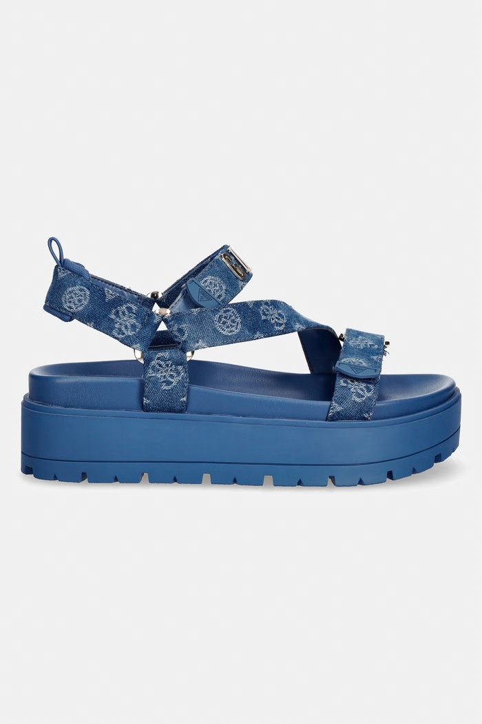 Guess dámske sandále FETTA FLJFTT.DEN03.BLUE tmavomodrá SS26