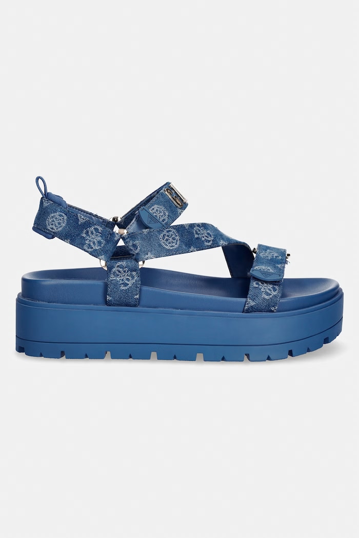 Guess dámske sandále FETTA FLJFTT.DEN03.BLUE tmavomodrá SS26