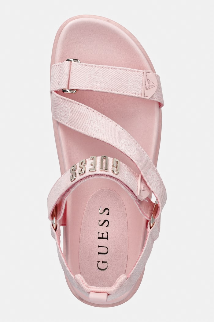 Guess sandały na platformie damskie FETTA różowy FLJFTT.DEN03.PINK