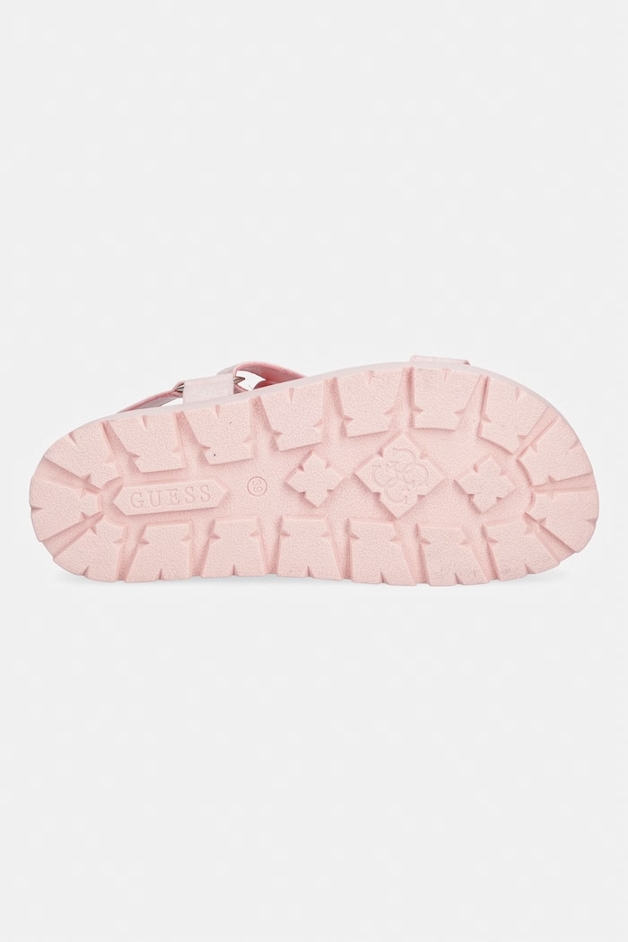 Guess sandały na platformie damskie FETTA FLJFTT.DEN03.PINK różowy