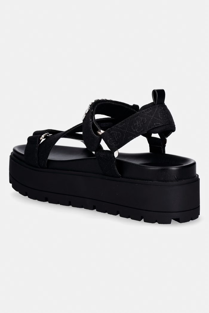 Obuv Guess sandále na platforme dámske FETTA FLJFTT.FAL03.BLACK čierna