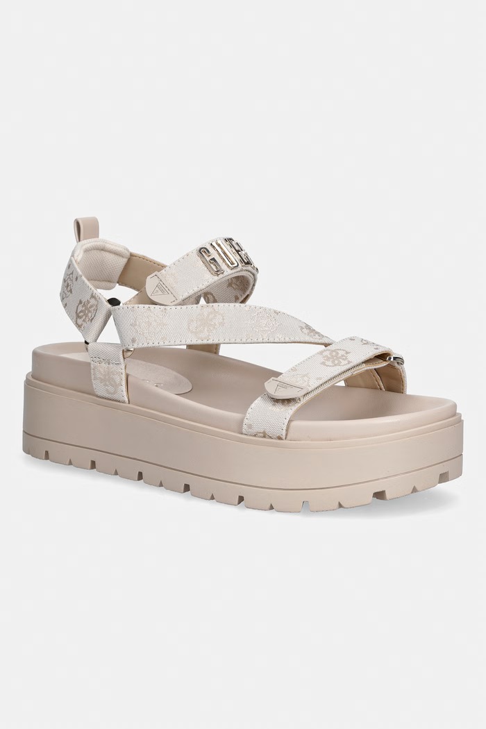 Guess sandale cu platformă pentru femei FETTA bej FLJFTT.FAL03.CREAM