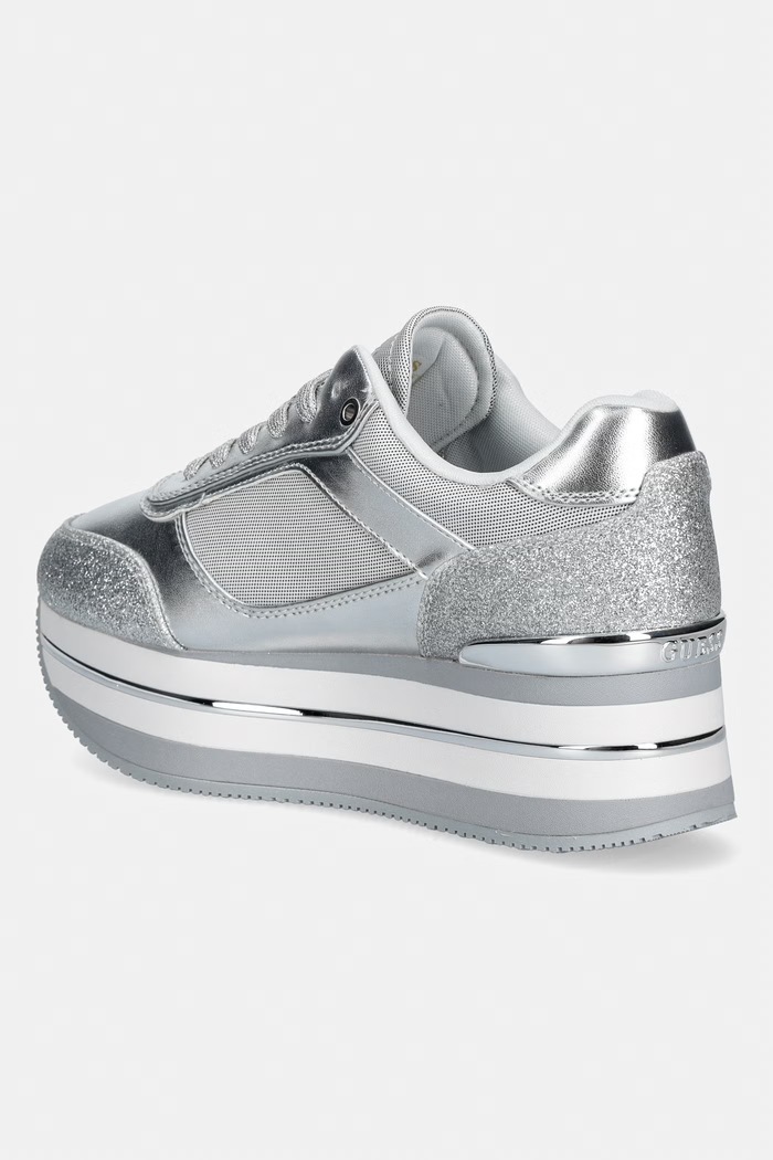 Παπούτσια Guess HANSIN3 αθλητικά γυναικεία FLJHN3.LEL12.SILVE ασημί