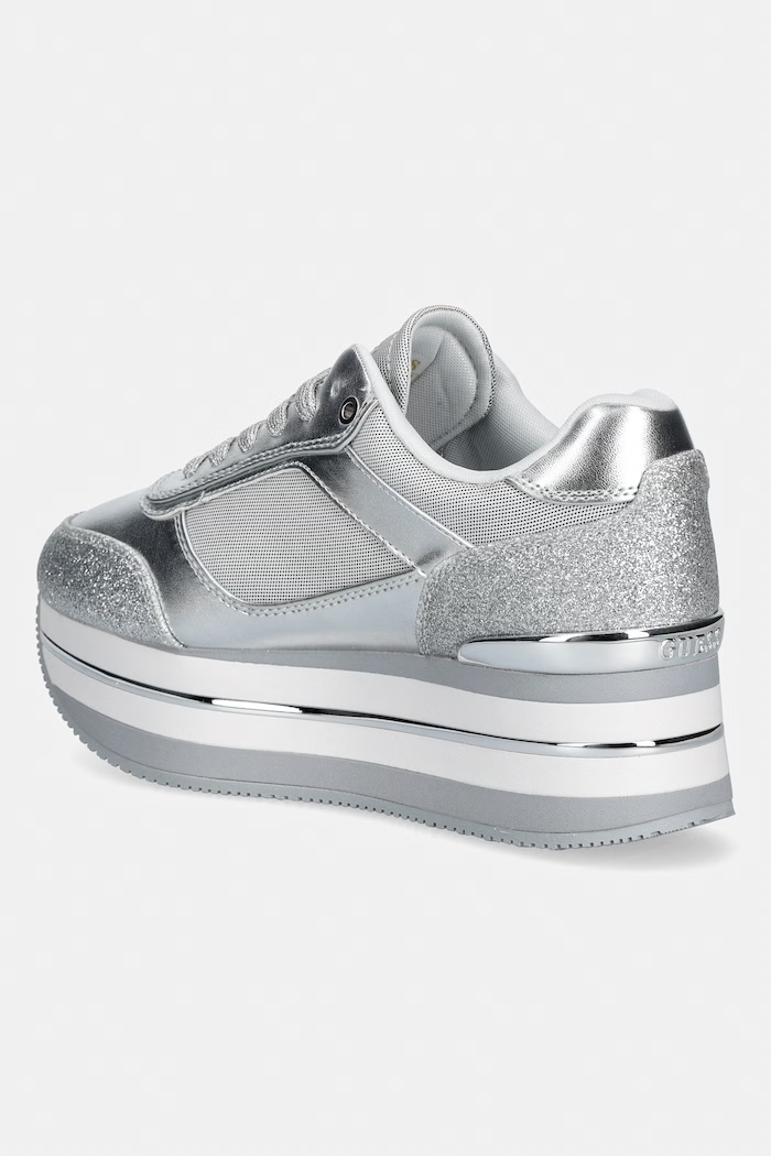 Παπούτσια Guess HANSIN3 αθλητικά γυναικεία FLJHN3.LEL12.SILVE ασημί