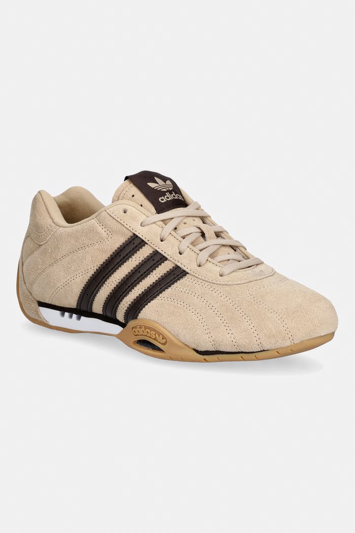 adidas Originals Adiracer Lo sneakers pentru femei, din piele întoarsă maro KK1183