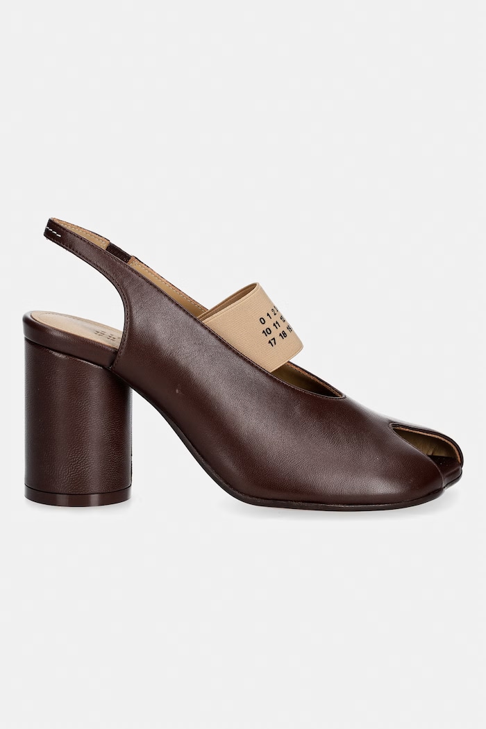 MM6 Maison Margiela Kožené sandále MM6 Maison Margiela S59WP0213.P3628.T2259 hnedá SS26