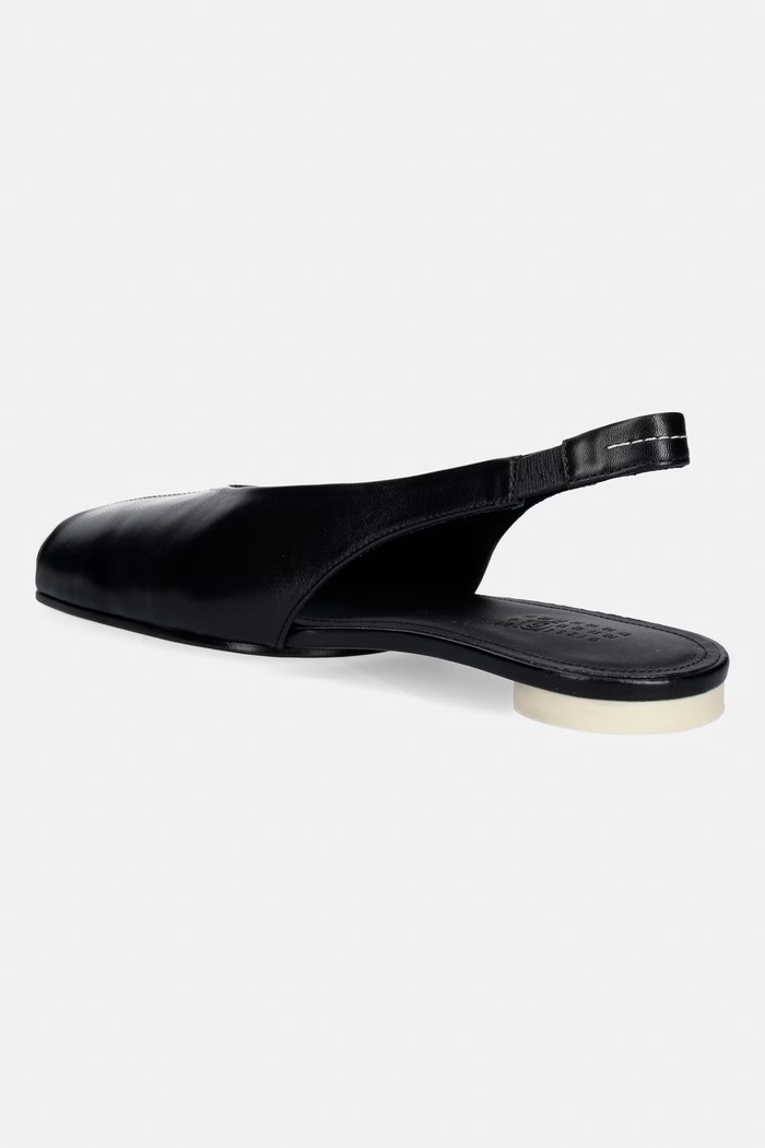 Shoes MM6 Maison Margiela leather ballet flats S59WX0079.P3628.T8013 black