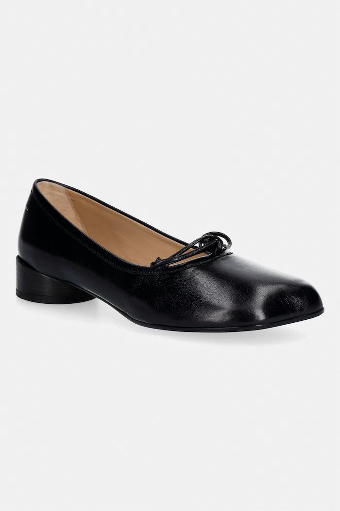 Δερμάτινες μπαλαρίνες MM6 Maison Margiela μαύρο S59WZ0092.P7561.T8013