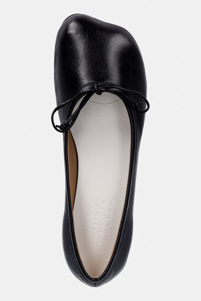 Δερμάτινες μπαλαρίνες MM6 Maison Margiela μαύρο S59WZ0092.P7561.T8013