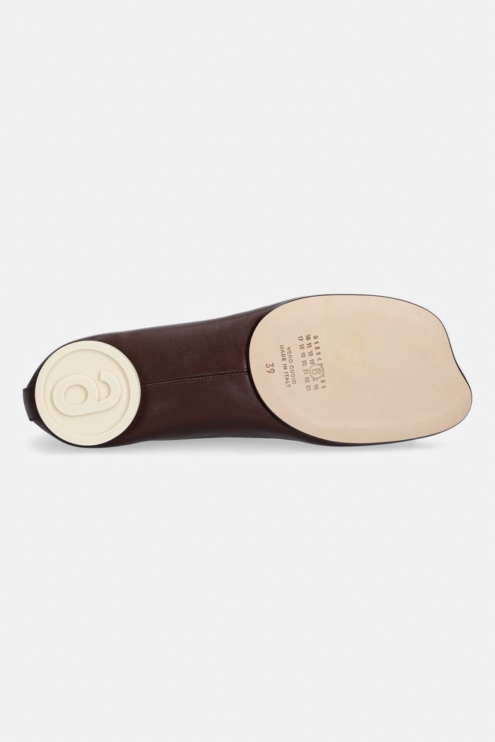 Δερμάτινες μπαλαρίνες MM6 Maison Margiela S59WZ0099.P3628.T2259 καφέ