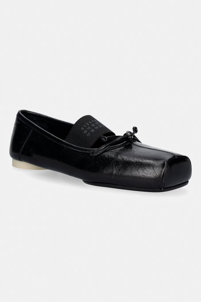 MM6 Maison Margiela balerini din piele negru S59WZ0103.P7561.T8013