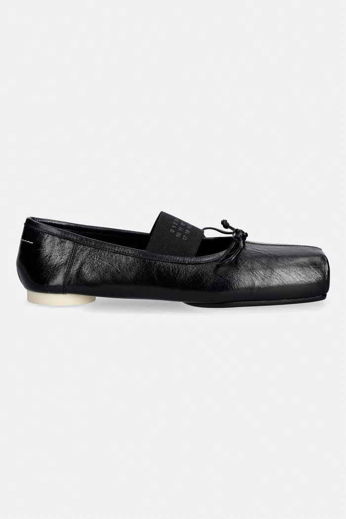 MM6 Maison Margiela balerini din piele S59WZ0103.P7561.T8013 negru SS26