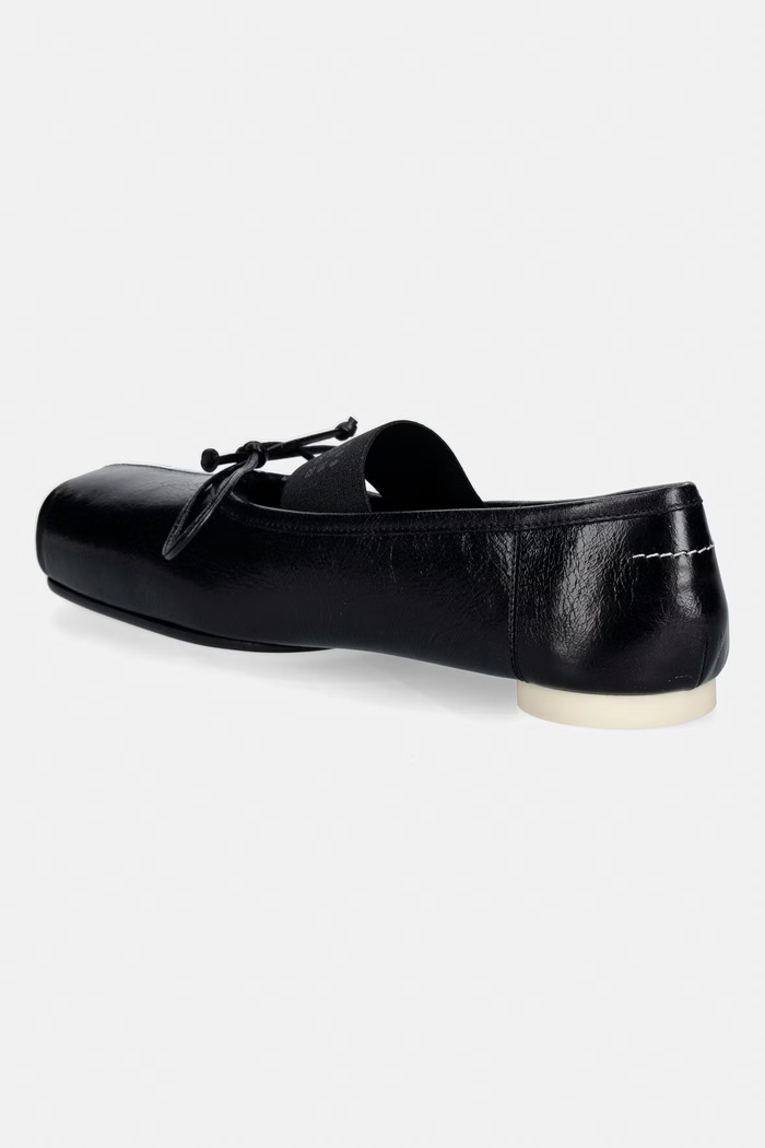 Încălțăminte MM6 Maison Margiela balerini din piele S59WZ0103.P7561.T8013 negru