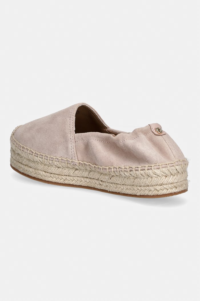 Încălțăminte BOSS espadrile pentru femei, din piele întoarsă Madeira 50563438.643 bej