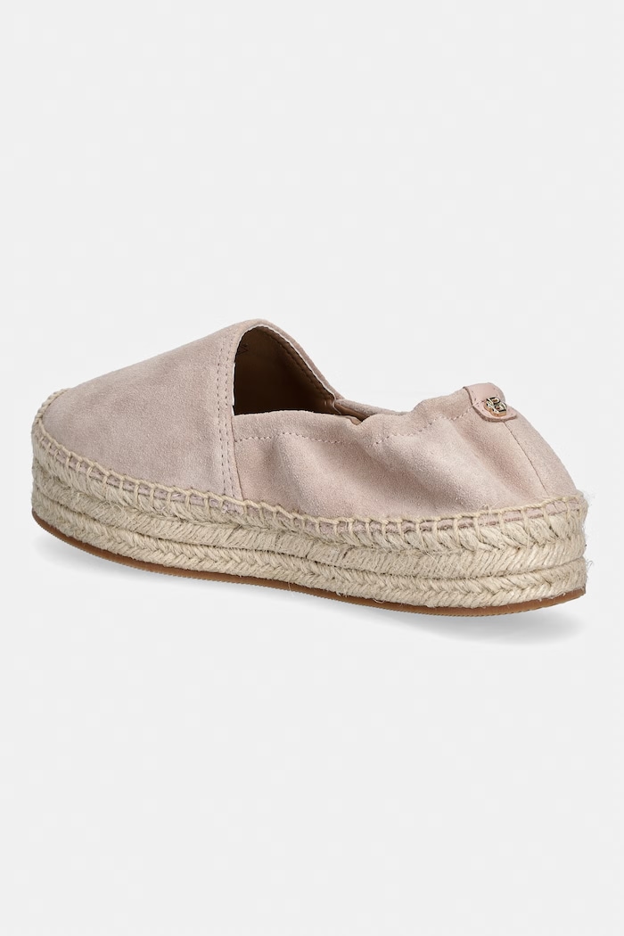 Încălțăminte BOSS espadrile pentru femei, din piele întoarsă Madeira 50563438.643 bej