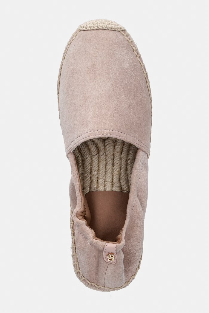 BOSS espadrile pentru femei, din piele întoarsă Madeira bej 50563438.643