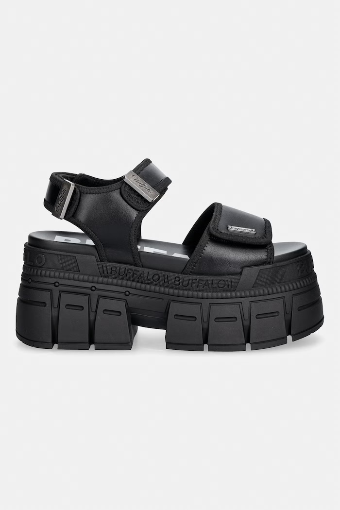 Buffalo sandále na platforme dámske Gospher Sandal Velc 1602310 čierna SS26