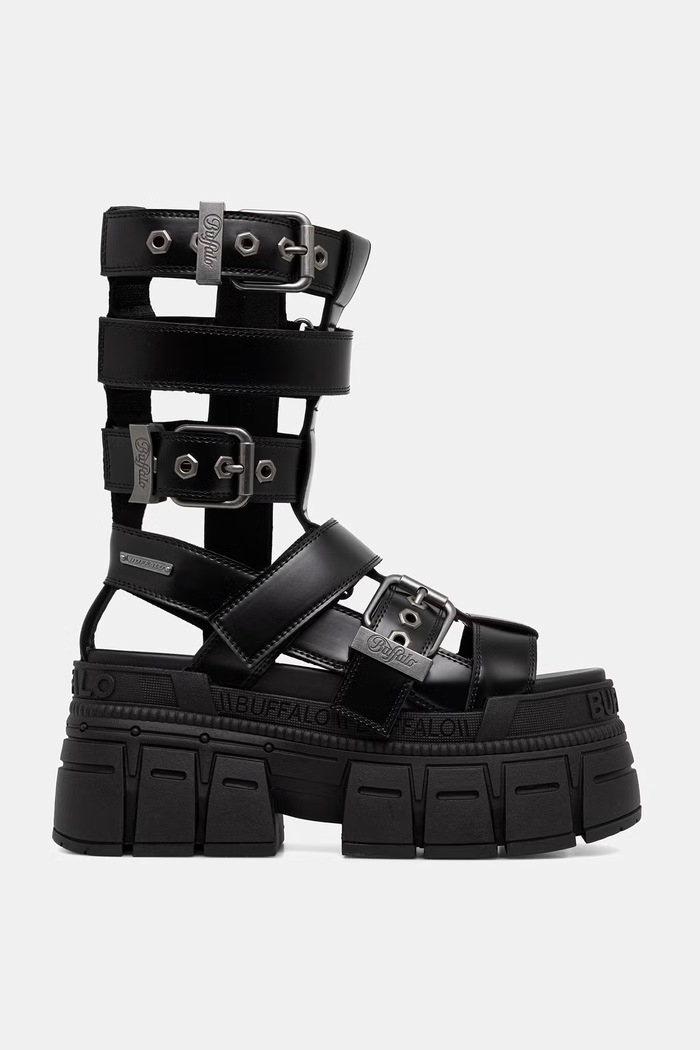 Buffalo sandale pentru femei Gospher Zeus 1602311 negru SS26