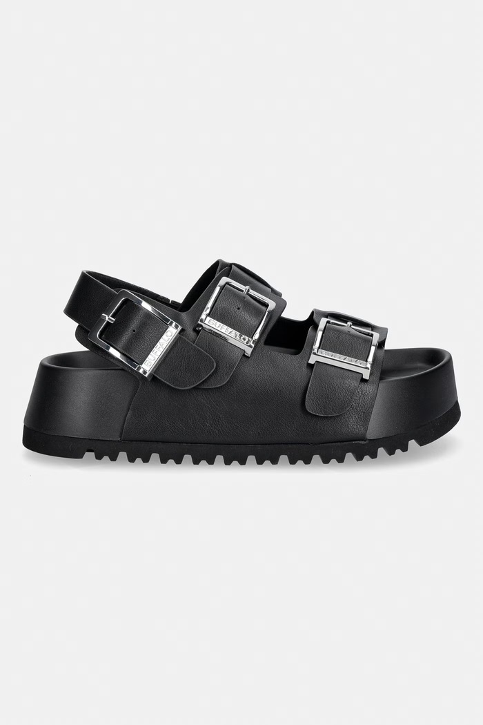 Buffalo sandále na platforme dámske Jane Athena Buckle 1602318 čierna SS26
