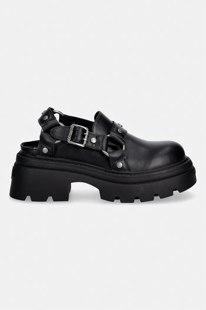 Buffalo sandále so zakrytými prstami dámske Vega Clog Buckle 1624111 čierna SS26