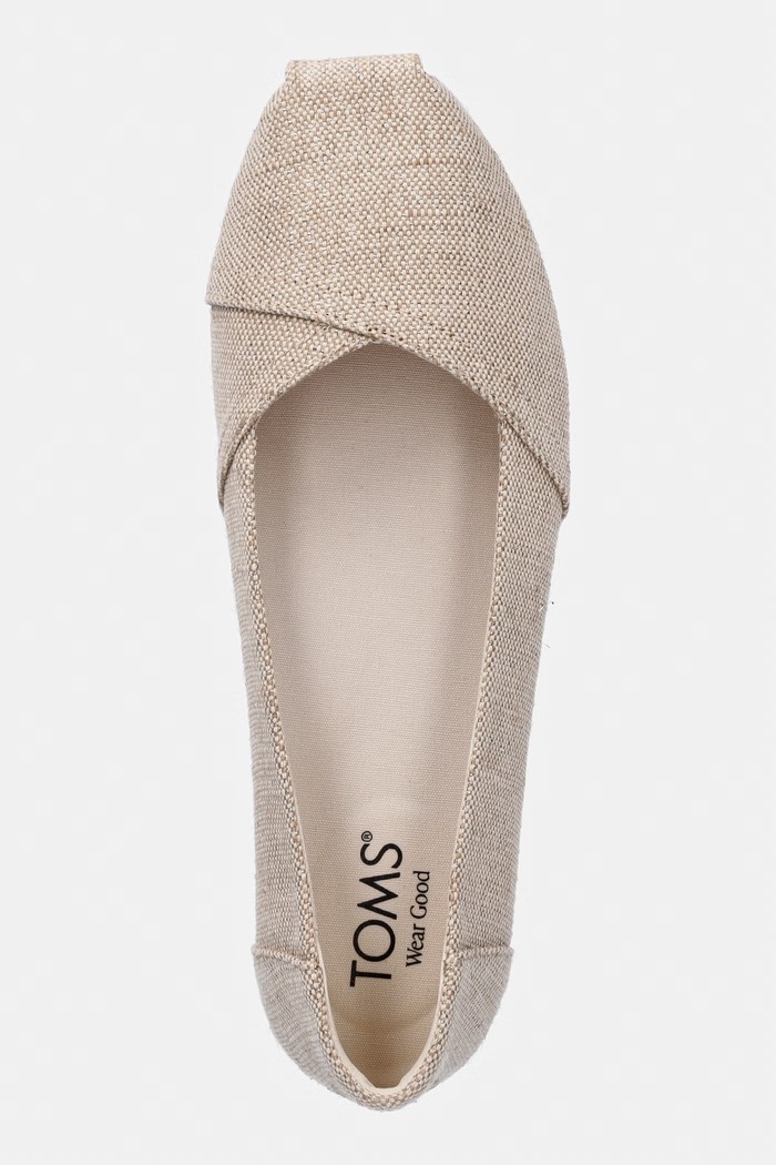 Toms espadrilky na plochom podpätku dámske ALPARGATA BALLET béžová 10023042