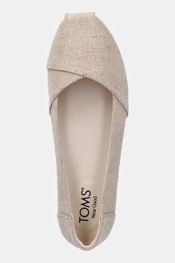 Toms espadrilky na plochom podpätku dámske ALPARGATA BALLET béžová 10023042