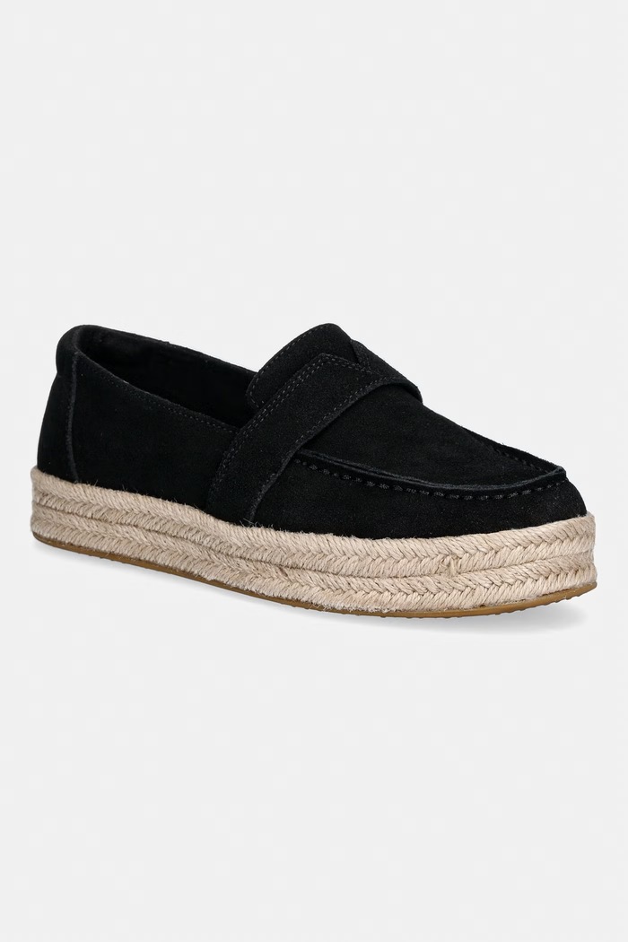 Toms espadrilky dámske semišové BLAKELY čierna 10023067