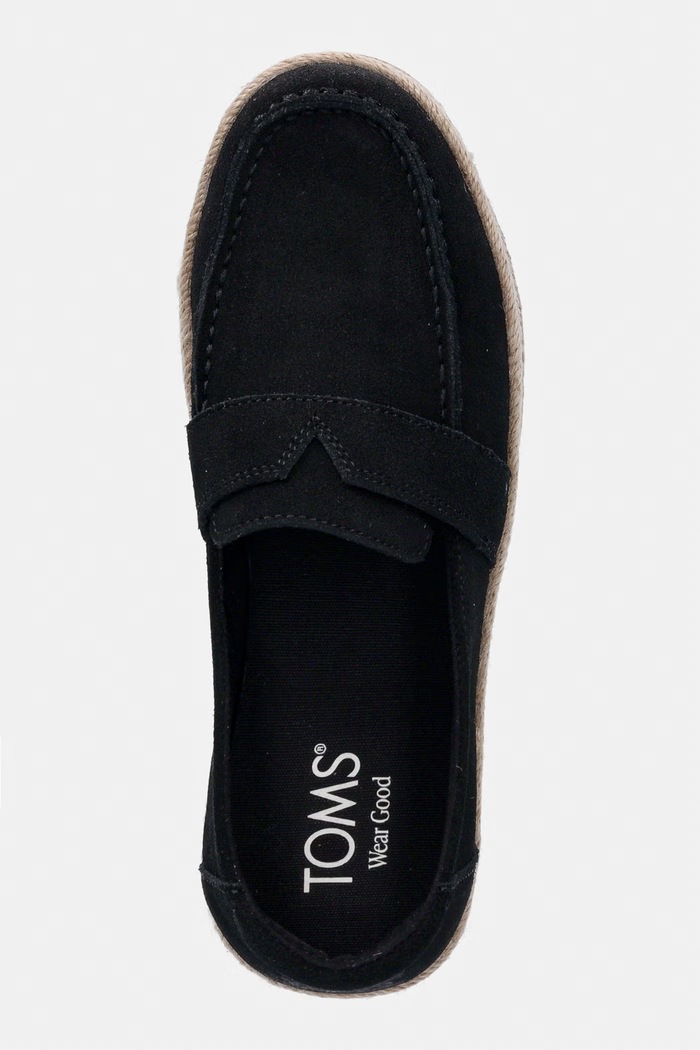 Toms espadrilky dámske semišové BLAKELY čierna 10023067