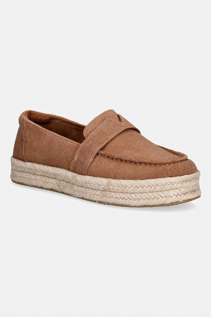 Toms espadrile za žene od brušene kože BLAKELY smeđa 10023060