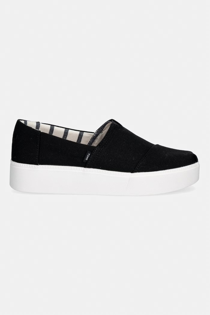 Toms ASHER PLATFORM dámske espadrilky 10023246 čierna SS26