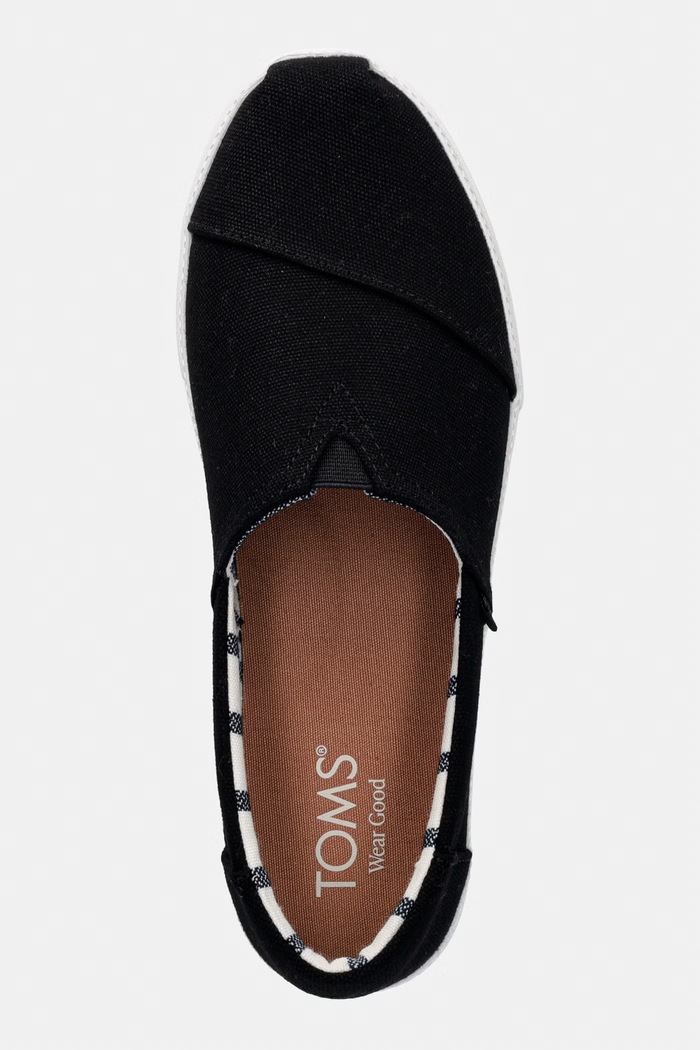 Toms ASHER PLATFORM dámske espadrilky čierna 10023246