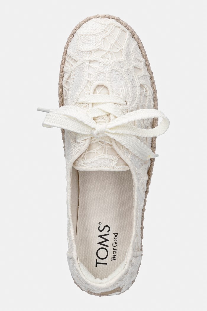 Toms VALENCIA LACE UP teniși pentru femei alb 10023272