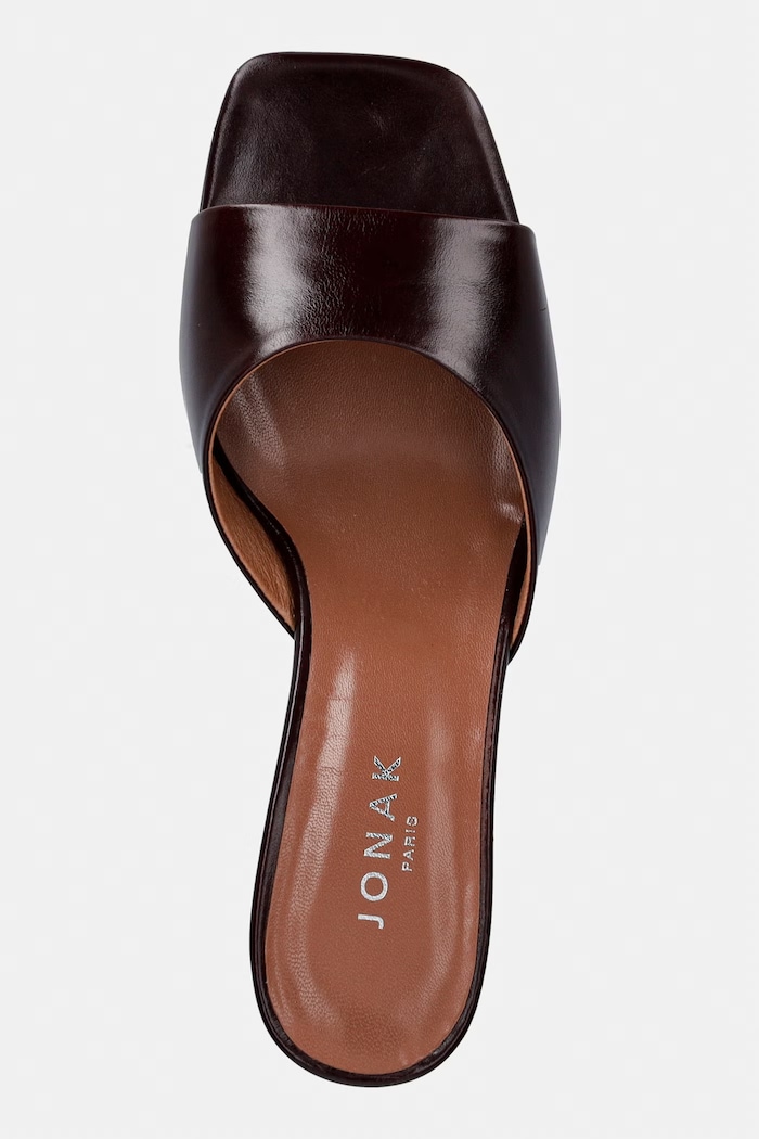 Kožené šľapky Jonak DERIVE CUIR Marron foncé burgundské 3800284