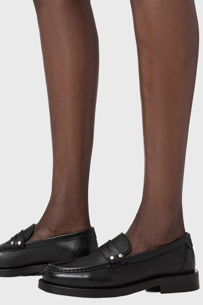 AllSaints mokasíny dámske kožené Bloom Stud Loafer W072FE
