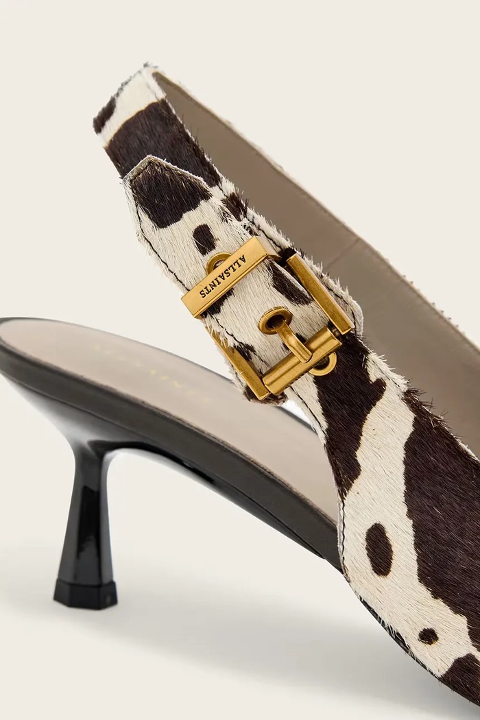 AllSaints stiletto de piele Hera Slingback Shoe bej W023FE
