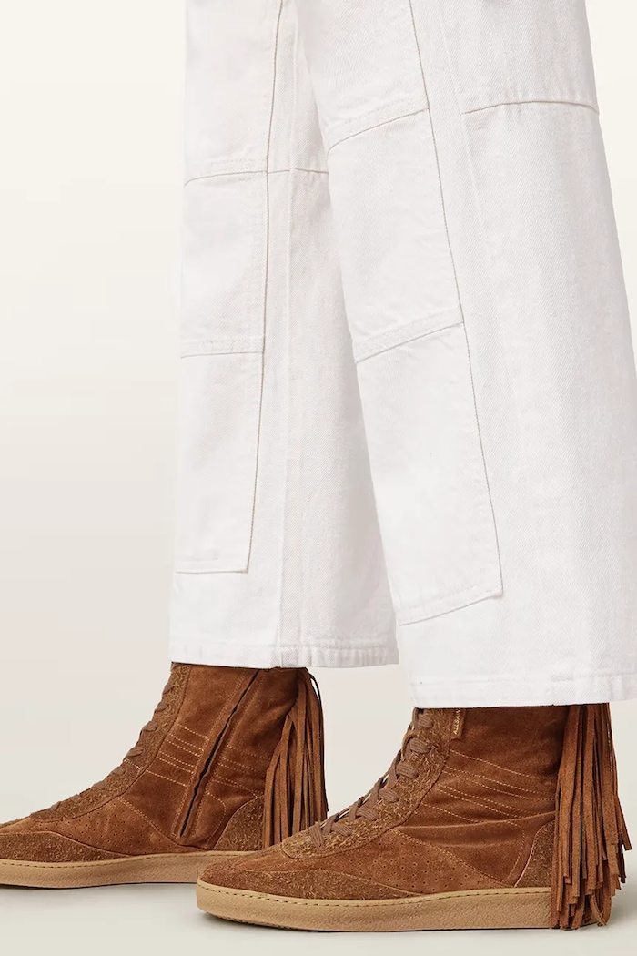 AllSaints buty zamszowe Louise Fringe Ht W062FE