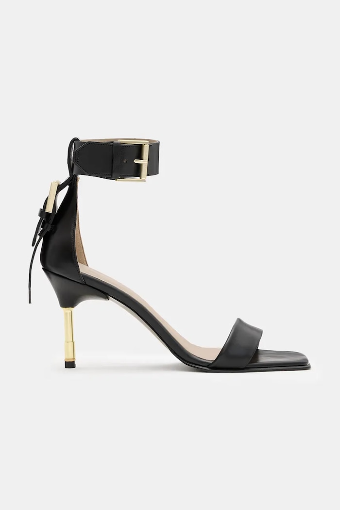 AllSaints sandale de piele Noir Mid Sandal subțire negru W151FB
