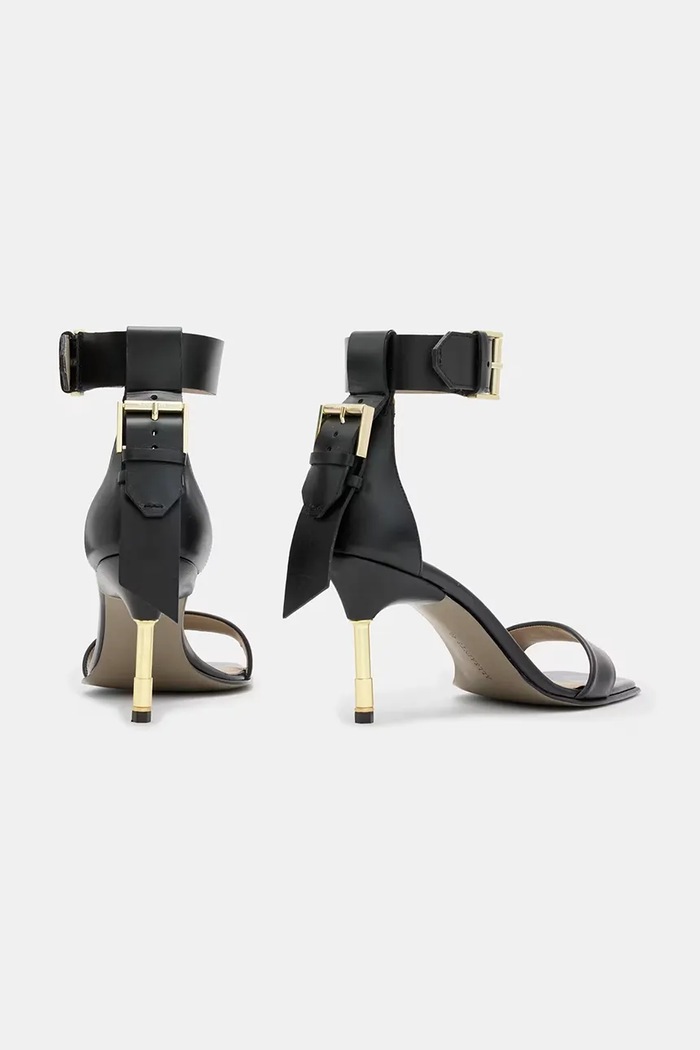 Încălțăminte AllSaints sandale de piele Noir Mid Sandal W151FB negru